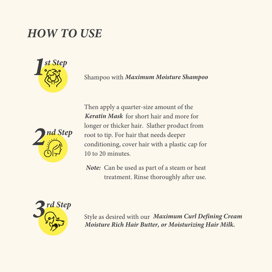 Keratin Deep Conditioning Hair Mask for Dry, Damaged & Natural Hair