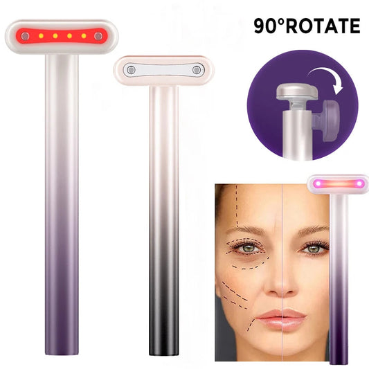 4-in-1 Facial Wand EMS Microcurrent Red Light Face Lifting Device