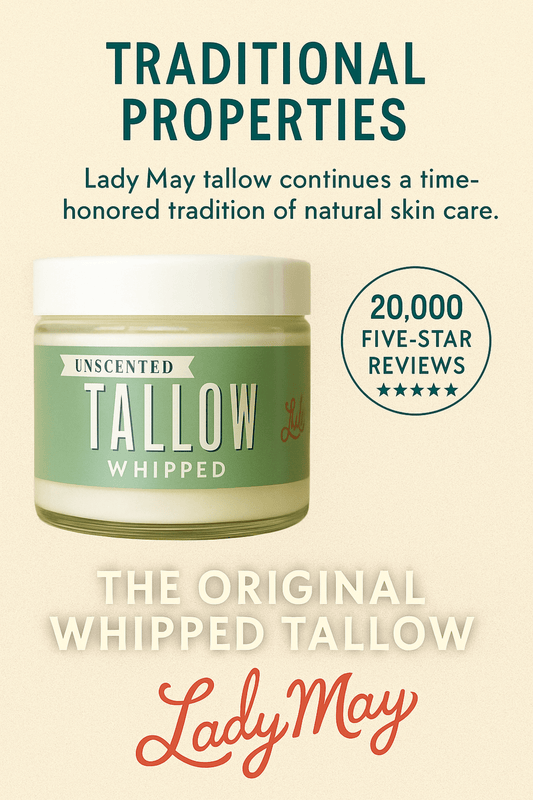 Unscented Tallow Skincare Trio 9oz – Moisturizer, Butter & Balm